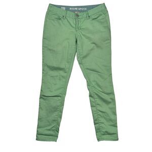 Mossimo Supply Co Jeans Junior 9 Fit 6  30x28 Ankle Skinny Low Rise‎ Mint Green